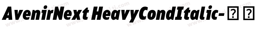 AvenirNext HeavyCondItalic字体转换